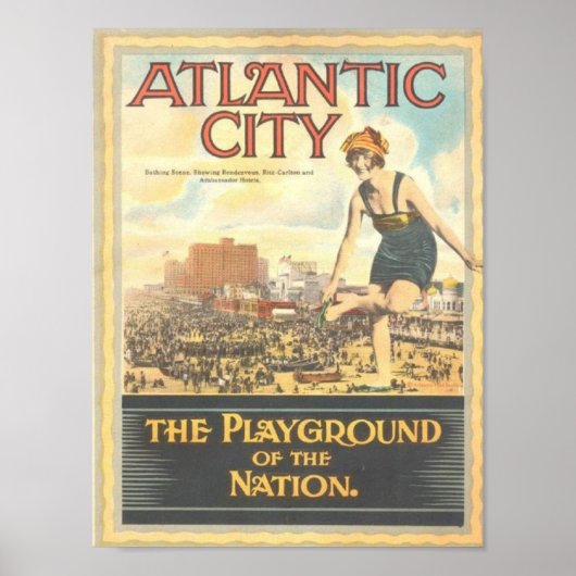 Atlantic City-Playground of the Nation Poster (Voorkant)