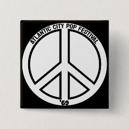 Atlantic City Pop Festival - 1969 Vierkante Button 5,1 Cm