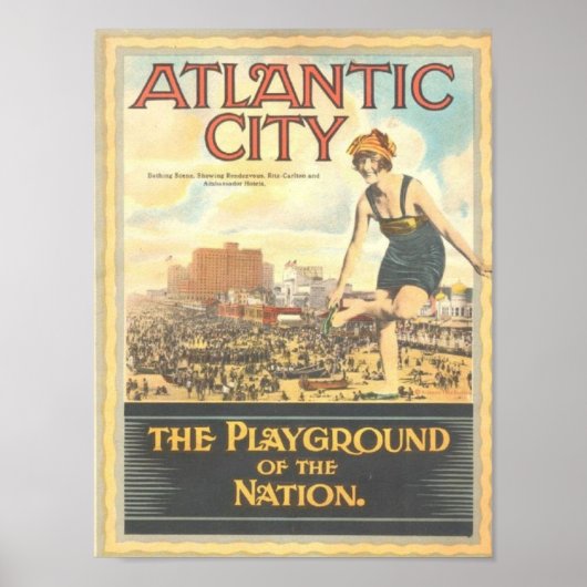 Atlantic City— Poster Afbeelding 1920s (Voorkant)