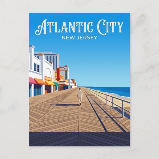 Atlantic City Promenade USA Briefkaart (Voorkant)
