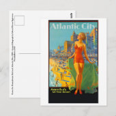 Atlantic City reisposter Briefkaart (Voorkant / Achterkant)