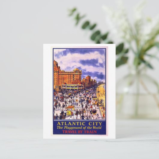  Atlantic City reisposter Briefkaart (Staand voorkant)