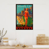 Atlantic City Reisposter Poster (Keuken)