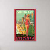 Atlantic City Resort, Pennsylvania Railroad Reis Canvas Afdruk (Voorkant)