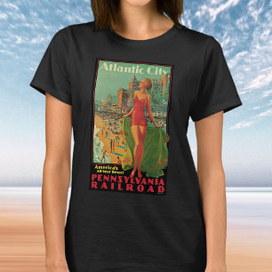 Atlantic City Resort, Pennsylvania Railroad Travel T-shirt