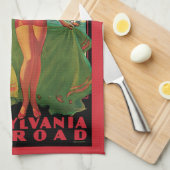 Atlantic City Resort, Pennsylvania Railroad Travel Theedoek (Quarter Fold)