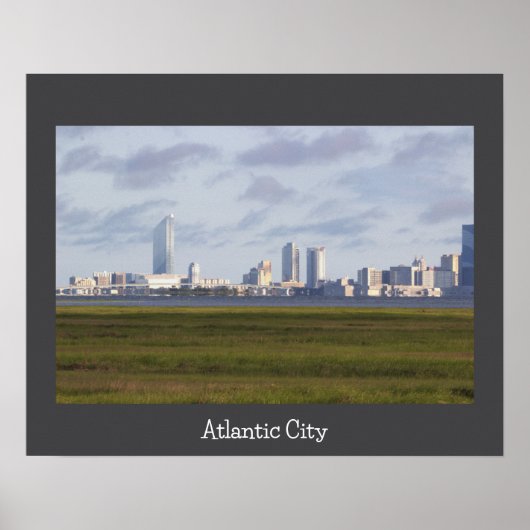 Atlantic City Skyline Foto Poster (Voorkant)
