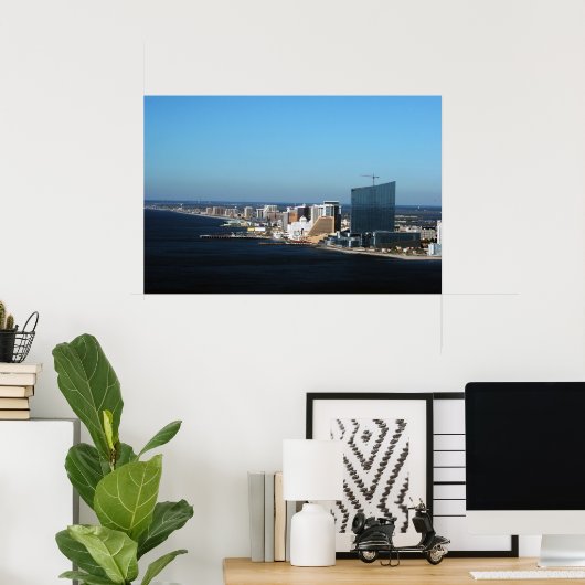Atlantic City Skyline Poster (Thuiskantoor)