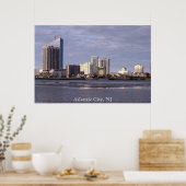 Atlantic City Skyline poster foto (Keuken)