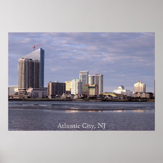 Atlantic City Skyline poster foto (Voorkant)