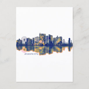 Atlantic City Skyline Uitnodiging Briefkaart