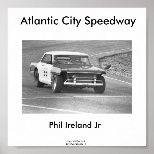 Atlantic City Speedway, Phil Ireland #99.. Poster (Voorkant)