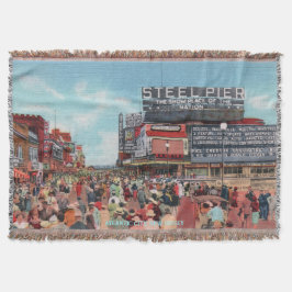  Atlantic City Steel Pier Throw Blanket Deken