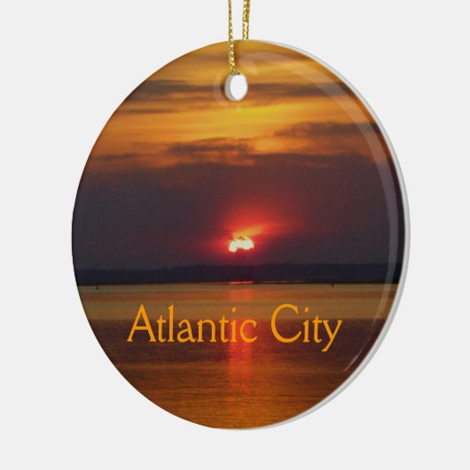 Atlantic City Sunset Ornament (Links)