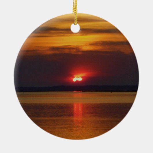 Atlantic City Sunset Ornament (Achterkant)