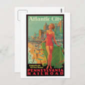  Atlantic City Travel Ad Briefkaart (Voorkant / Achterkant)