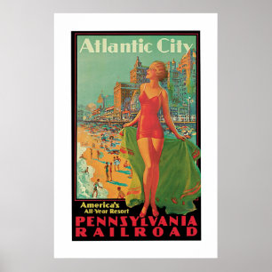 Atlantic City Travel Ad Poster