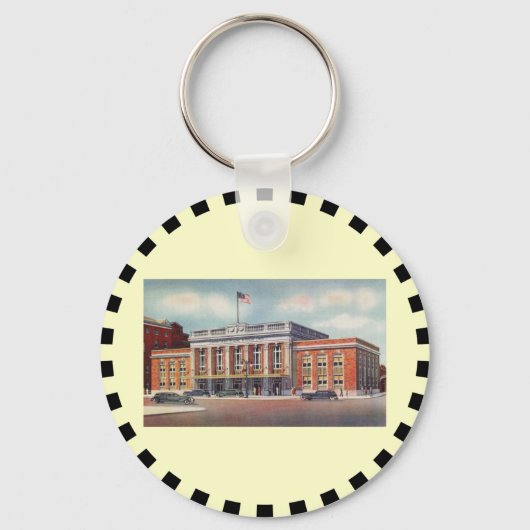 Atlantic City Treinstation PRSL 1936 Sleutelhanger (Voorkant)