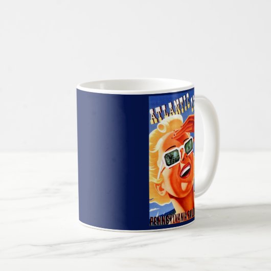 Atlantic City via Pennsylvania Railroad Koffiemok (Voorkant rechts)