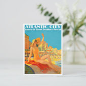 Atlantic City vintage-briefkaart Briefkaart (Staand voorkant)