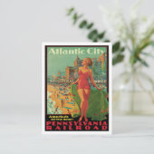 Atlantic City Vintage Travel Briefkaart (Staand voorkant)