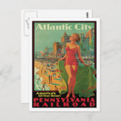 Atlantic City Vintage Travel Briefkaart (Voorkant / Achterkant)