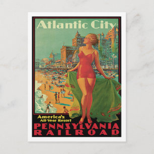 Atlantic City Vintage Travel Briefkaart