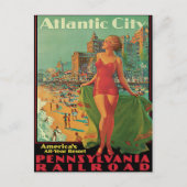 Atlantic City Vintage Travel Briefkaart (Voorkant)
