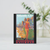 Atlantic City Vintage Travel Poster Briefkaart (Staand voorkant)