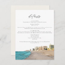 ATLANTIC CITY Waterverf Beach Skyline Detail Kaart