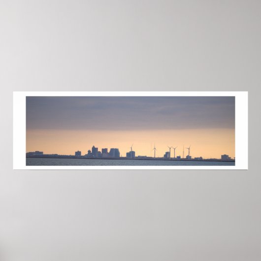 Atlantic City Zonsondergang Foto Poster (Voorkant)