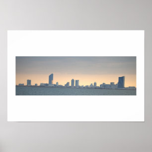 Atlantic City Zonsondergang Foto Poster
