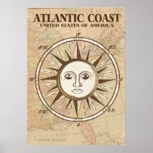 Atlantic Coast USA vintage-poster Poster