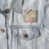 Atlantic County, NJ Vierkante Button 5,1 Cm (In situ)