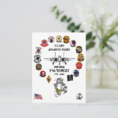 ATLANTIC FLEET - F-14 TOMCAT SQ. BRIEFKAART (Staand voorkant)