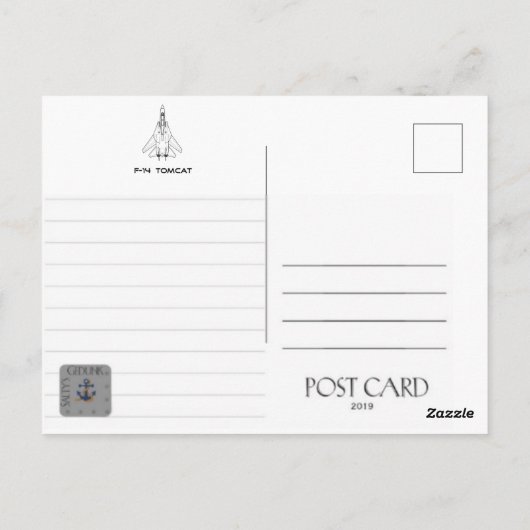 ATLANTIC FLEET - F-14 TOMCAT SQ. BRIEFKAART (Achterkant)