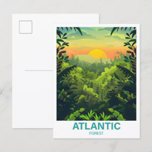 Atlantic Forest Illustration Reizen Briefkaart