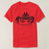 Atlantic Ghost Crab met dierenontwerp Names op li T-shirt (Design voorkant)
