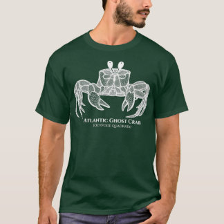 Atlantic Ghost Crab met Names dierenontwerp op kh T-shirt