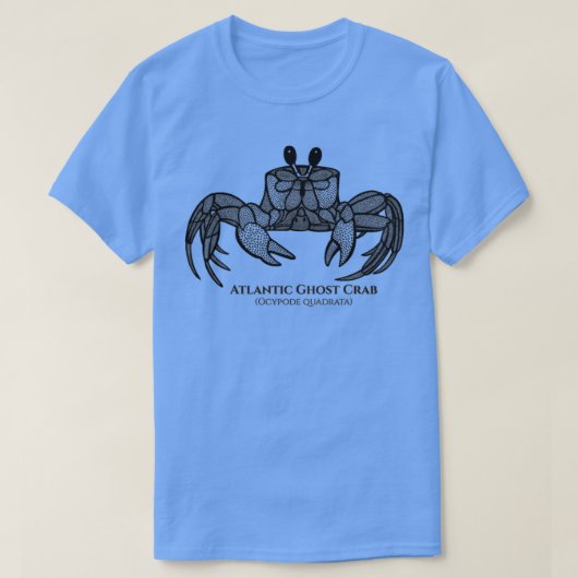 Atlantic Ghost Crab met Names dierenontwerp op mi T-shirt (Design voorkant)