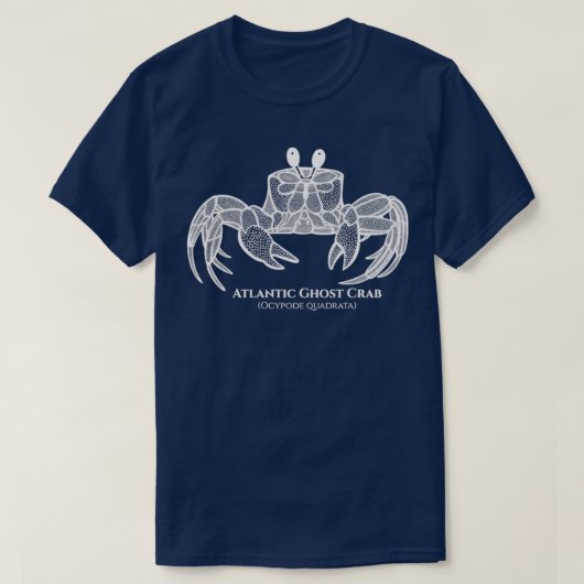 Atlantic Ghost Crab with Names animal design on bl T-shirt (Design voorkant)