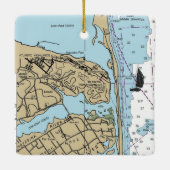 Atlantic Highlands NJ Chart Keramisch Ornament (Achterkant)