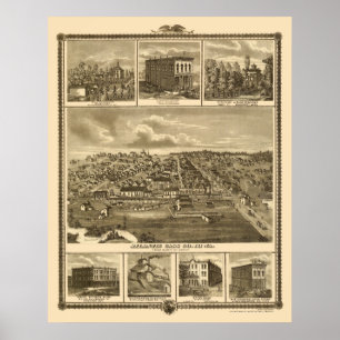 Atlantic, IA Panoramic Map - 1875 Poster