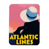 Atlantic Lines Cruise Liner-reisposter Magneet (Verticaal)