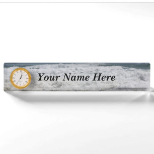 Atlantic Ocean Name Bord met klok Naambordje