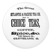 Atlantic & Pacific Tea Co.  reclame Keramische Knop (Voorkant)