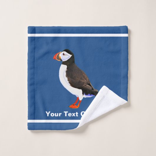 Atlantic Puffin Bad Handdoek (Wasdoekje)
