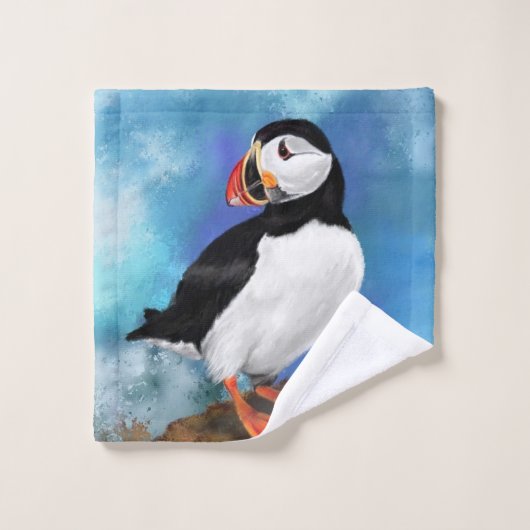 Atlantic Puffin Badhanddoek Set Bad Handdoek (Wasdoekje)