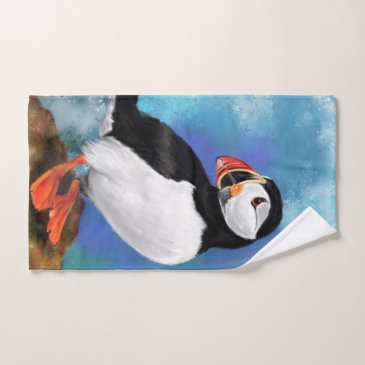 Atlantic Puffin Badhanddoek Set Bad Handdoek (Handdoek)