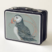 Atlantic Puffin Bird Art Drawing (Achterkant)